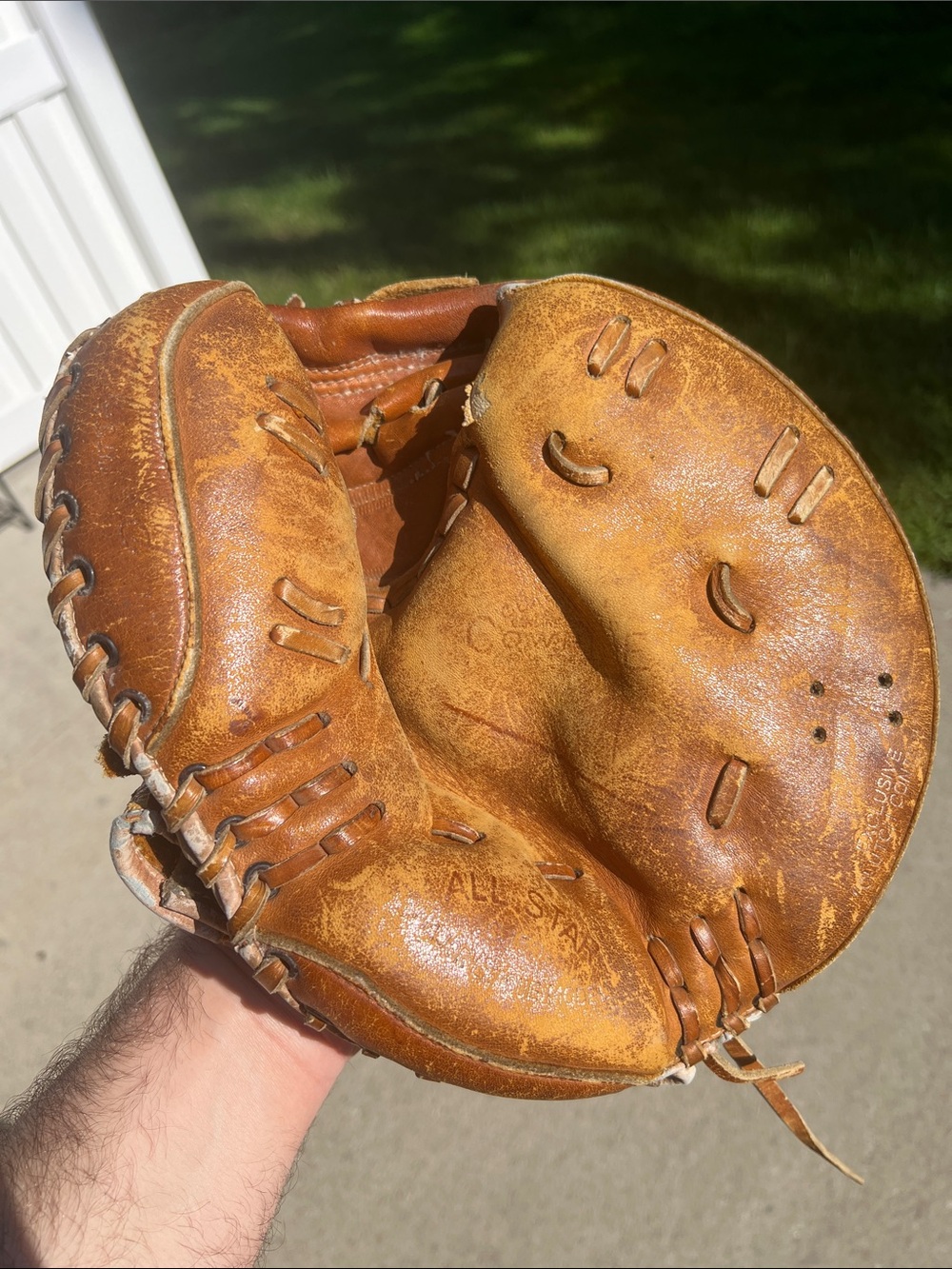 Rare Vintage All-Star Major League Model Clutch Control Cowhide Catchers Mitt⁠